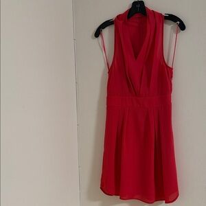 Pink Sleeveless V-Neck Party Dress size small